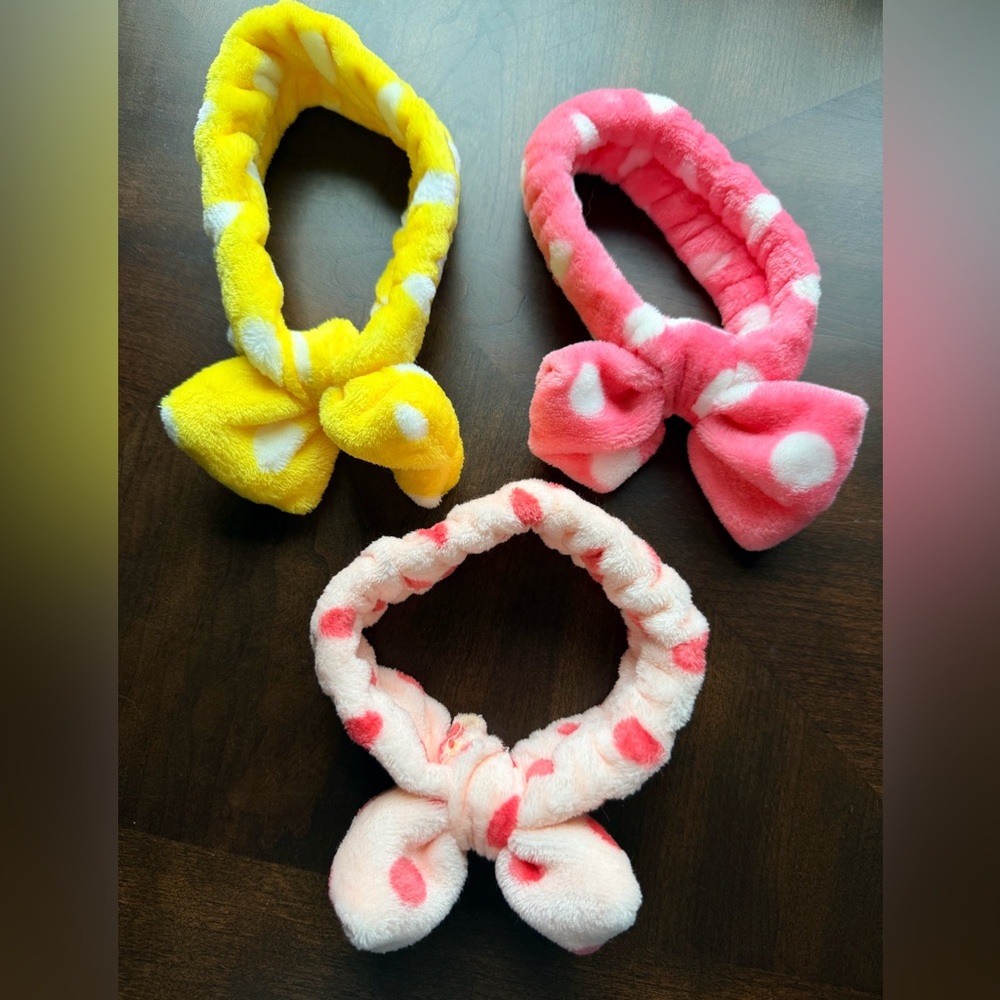 Polka Dot Bow Headbands Set